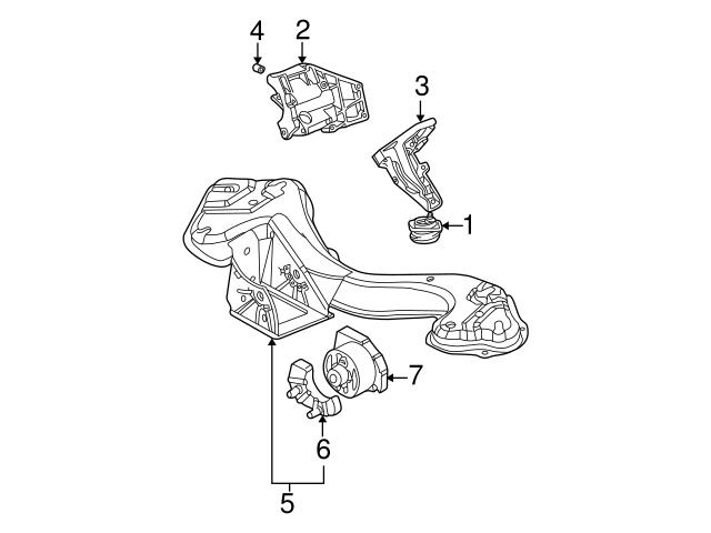 Genuine BMW 22116751345 Engine Mount Bracket; Left - BMW