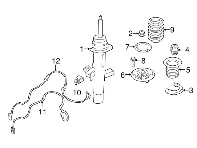 Genuine BMW 31316873744 Suspension Strut; Front Right Right - BMW