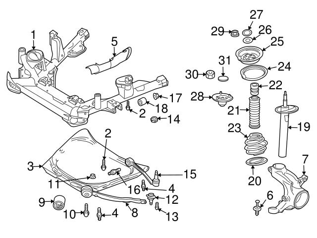 Genuine BMW 31333413149 Coil Spring; Left, Right - BMW