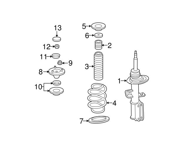 Genuine BMW 31336750331 Coil Spring; Left, Right - BMW