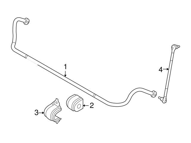 Genuine BMW 31356770352 Stabilizer/Sway Bar Bracket; Left, Right - BMW