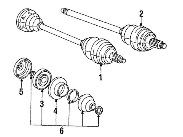 Genuine BMW 33211226333 CV Axle Assembly; Left, Right - BMW