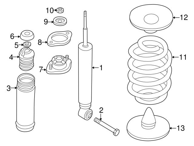 Genuine BMW 33536750758 Coil Spring; Rear - BMW