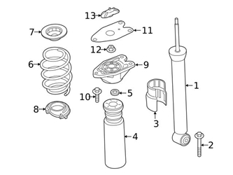 33506861458 Genuine BMW 33536852458 Shock Bumper; Right, Left - BMW