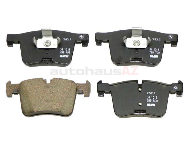 Genuine BMW 34106799801 Brake Pad Set; Front - BMW
