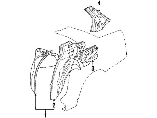 Genuine BMW 41148149213 Quarter Panel Extension; Left - BMW Genuine BMW 41148149213 Quarter Panel Extension; Left - BMW
