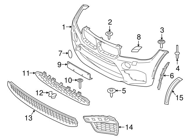 Genuine BMW 51118066726 Tow Hook Cover - BMW