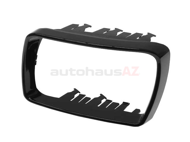 51167002319 Genuine BMW Door Mirror Trim Ring; Left; Glossy Black