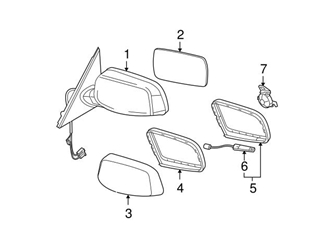 For BMW Genuine Door Mirror Trim Ring Front Right 51167074952