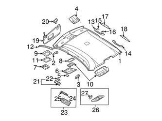 5418482 Genuine BMW 51448224358 Overhead Console - BMW