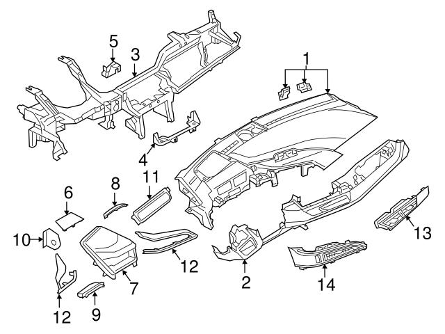 Genuine BMW 51459284408 Instrument Panel Trim Panel; Left - BMW