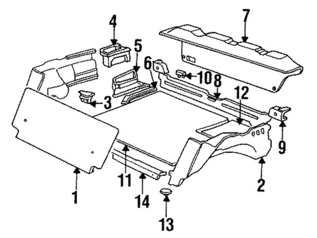 Genuine BMW 51478119821 Package Tray Trim Bracket - BMW