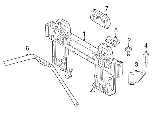 Genuine BMW 51617166358 Roll Bar Bracket - BMW
