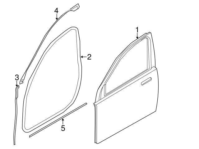 Genuine BMW 51767177935 Door Seal; Left - BMW
