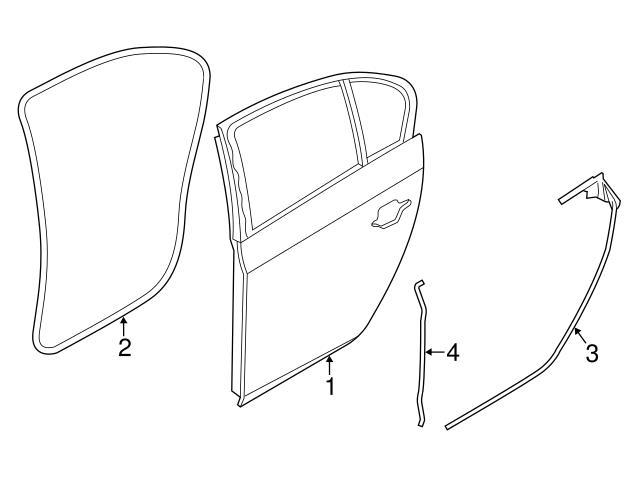 Genuine BMW 51767226397 Door Seal; Left - BMW 