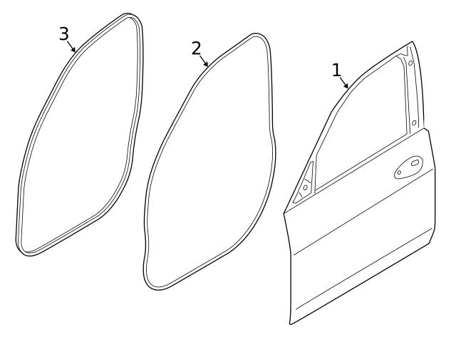 Genuine BMW 51769465542 Door Seal; Left, Right - BMW
