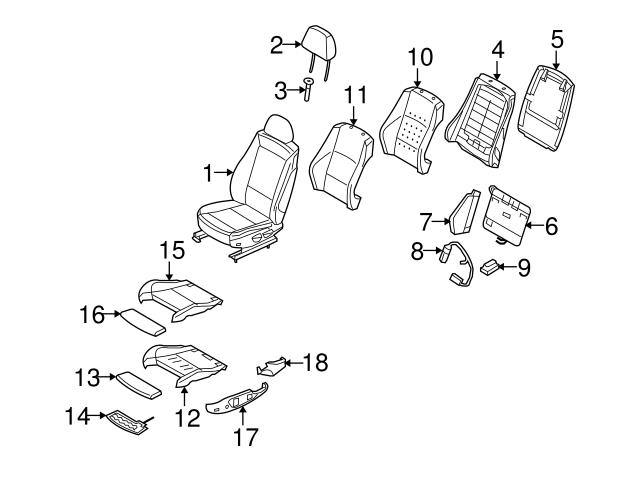 Genuine BMW 52106956407 Seat Cover; Left, Front Left Rearward - BMW