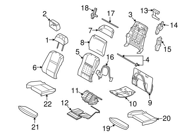 Genuine BMW 52107269236 Headrest; Front, Left, Right - BMW
