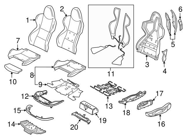 Genuine BMW 52107919188 Seat Hinge Cover; Right - BMW
