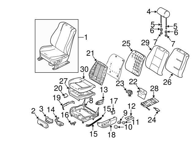 Genuine BMW 52108242779 Seat Cushion Pad; Left Lower, Right Lower - BMW