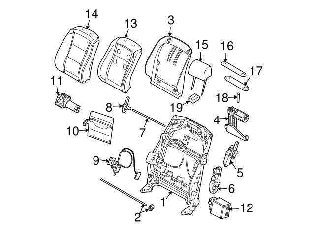 Genuine BMW 52109143876 Headrest; Left, Right - BMW