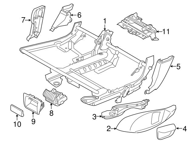 Genuine BMW 52207242449 Seat Trim Panel; Rear Left - BMW