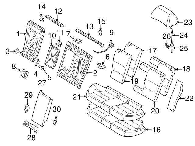 Genuine BMW 52208225848 Headrest; Left, Right, Rear - BMW