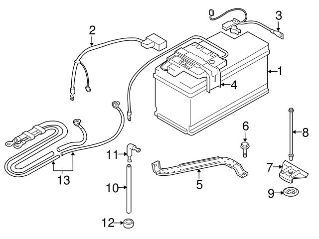 Genuine BMW 61129125036 Positive Battery Junction Block Cable 