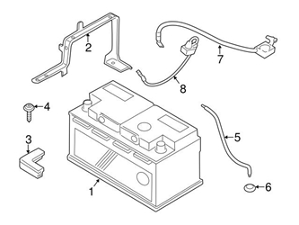 Genuine BMW 61129225099 Positive Battery Junction Block Cable - BMW
