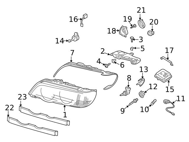 Genuine BMW 63122161633 Headlight Cover/Door; Right Outer - BMW ...