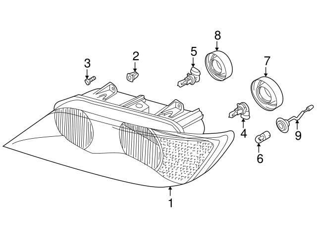 Genuine BMW 63128389518 Headlight Assembly; Right - BMW