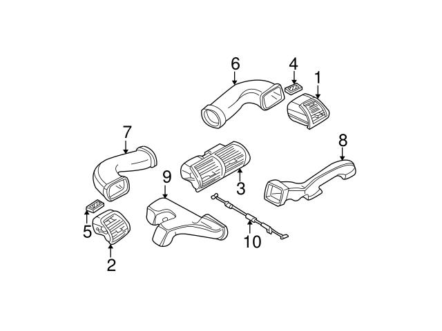 Genuine BMW 64228402215 Dashboard Air Vent; Left Outer - BMW