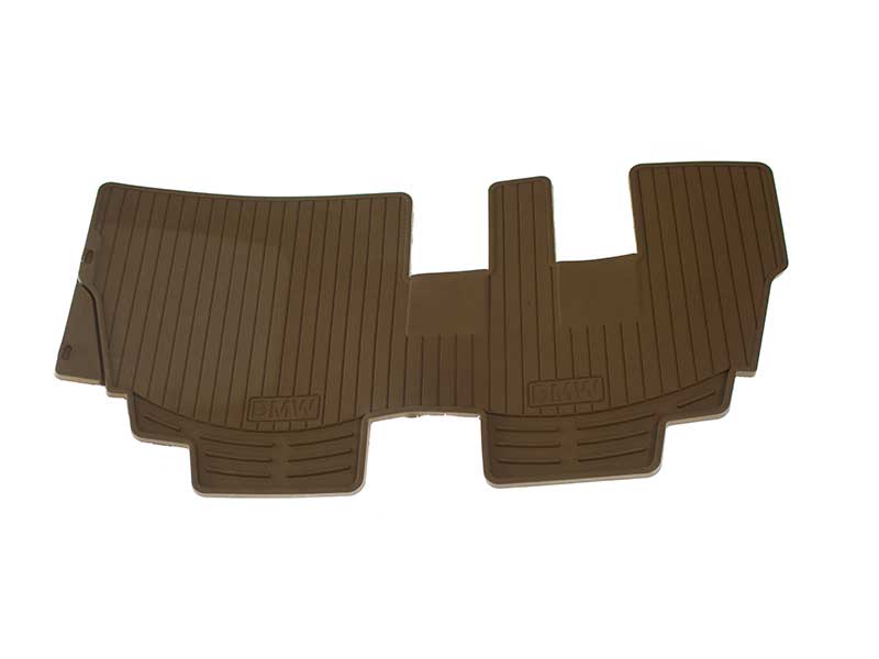 Genuine BMW 82550417976 Floor Mat Set; Rubber Floor Mats 3rd Row Beige