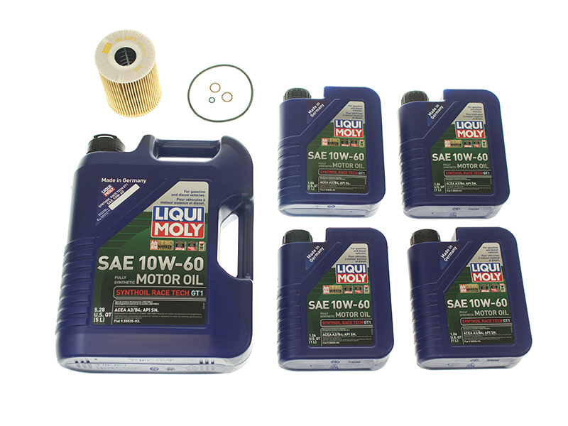 BMW10W60OCKIT Liqui Moly Synthoil Race Tech GT1 + Mann Oil Change Kit - 10W-60 Fully Synthetic