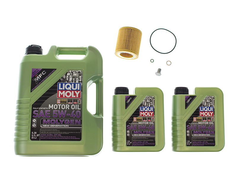 BMW1OILFLTR3KIT Liqui Moly Molygen New Generation + Mann Oil Change Kit - 5W-40 Fully Synthetic