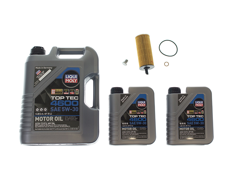 Liqui Moly Top Tec 4600 + Mahle BMW5OILFLTR1KIT Oil Change Kit - 5W-30  Fully Synthetic - BMW