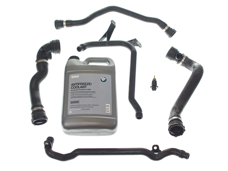 Radiator /& Upper /& Lower Hoses /& Water Hose Kit for BMW E46 3-Series Auto Trans