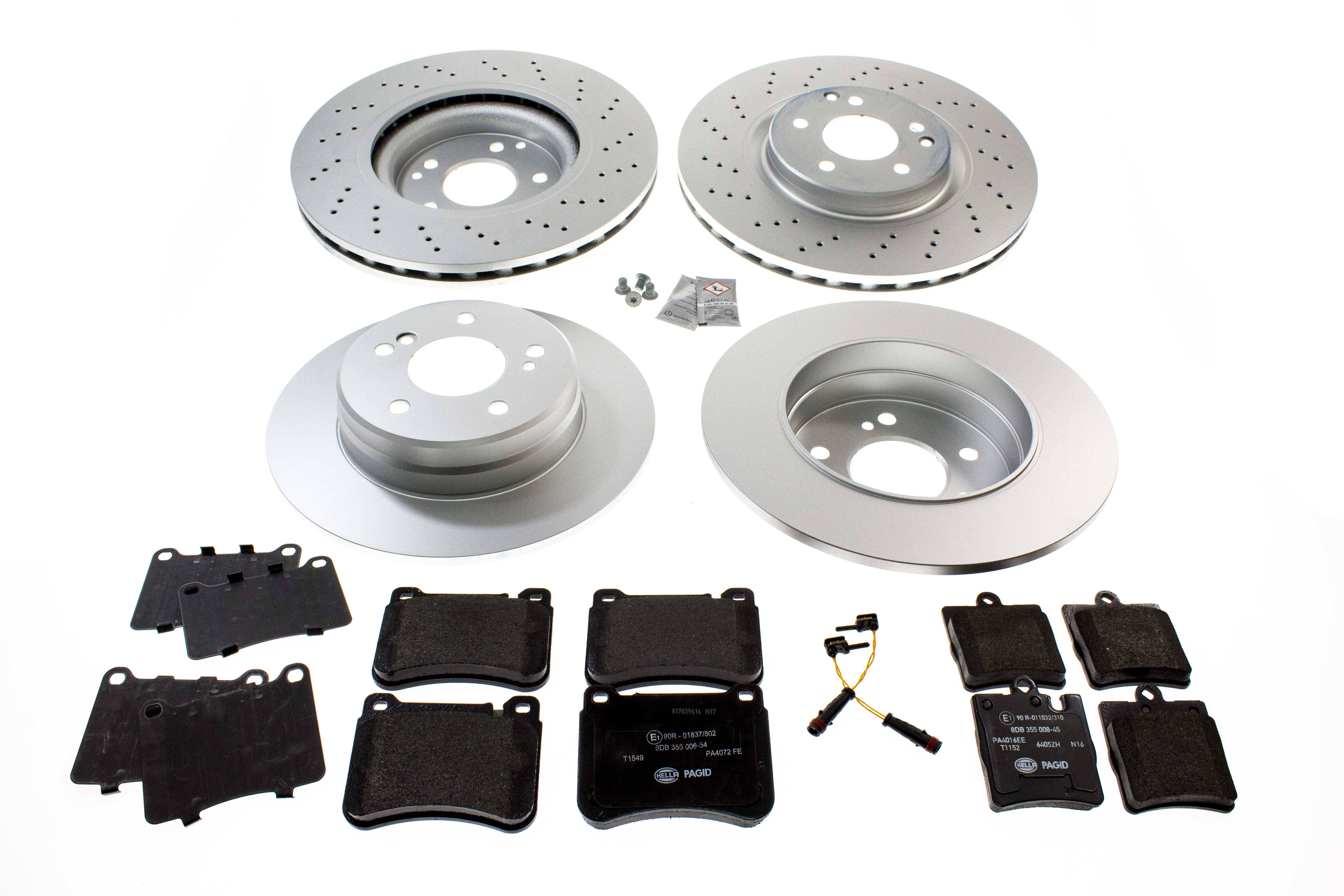 AAZ Preferred C230SPTBRKKIT Disc Brake Pad and Rotor Kit; Front/Rear