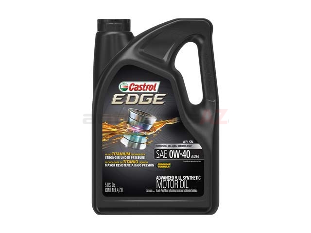 Castrol Edge 03101C, 15B5FC Engine Oil; 0W-40 A3/B4 Synthetic; 5 Quart