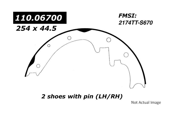 Centric Parts Drum Brake Shoe P/N:111.06700