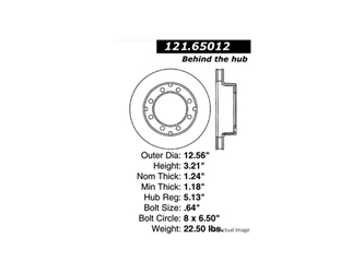 Centric Parts 121.65012 C-Tek Standard Brake Rotor