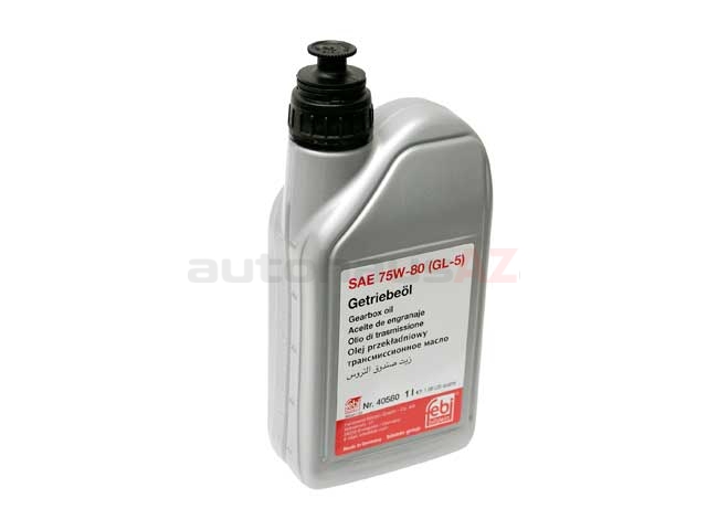 83220403247 Febi Bilstein Manual Trans Fluid; SAE 75W-80 Synthetic (1 Liter)