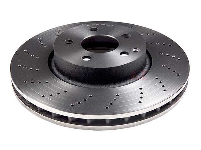 thumbnail interactive-video image 1 of Front Drilled & Slotted Brake Rotors With Ceramic Pads Kit For Mercedes-Benz E320 E350 1 of 5