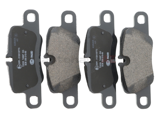 Hella Pagid 971698451L, 355042881 Brake Pad Set; Rear