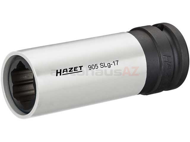 905SLG17 Hazet Wheel Lug Nut Socket; 17 mm Impact, "Flower Shaped" - 1/2" Drive