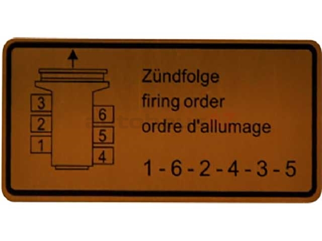 90100650200 JP Group Dansk Engine Firing Order Decal