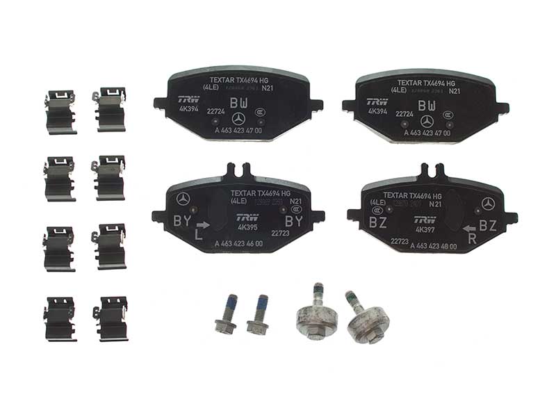 Genuine Mercedes 0004203805, A0004203805 Brake Pad Set; Rear Mercedes