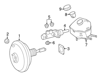 1997-2000 MERCEDES-BENZ C230 C280 W202 ~ BRAKE BOOSTER ASSEMBLY ~OE~ A0044303130 