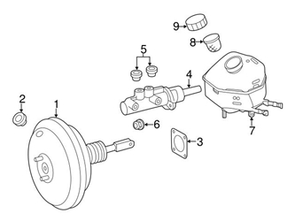 1997-2000 MERCEDES-BENZ C230 C280 W202 ~ BRAKE BOOSTER ASSEMBLY ~OE~ A0044303130 1997-2000 MERCEDES-BENZ C230 C280 W202 ~ BRAKE BOOSTER ASSEMBLY ~OE~ A0044303130