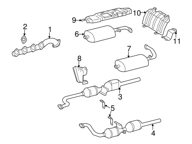 Genuine Mercedes 1131401709 Exhaust Manifold; Left - Mercedes